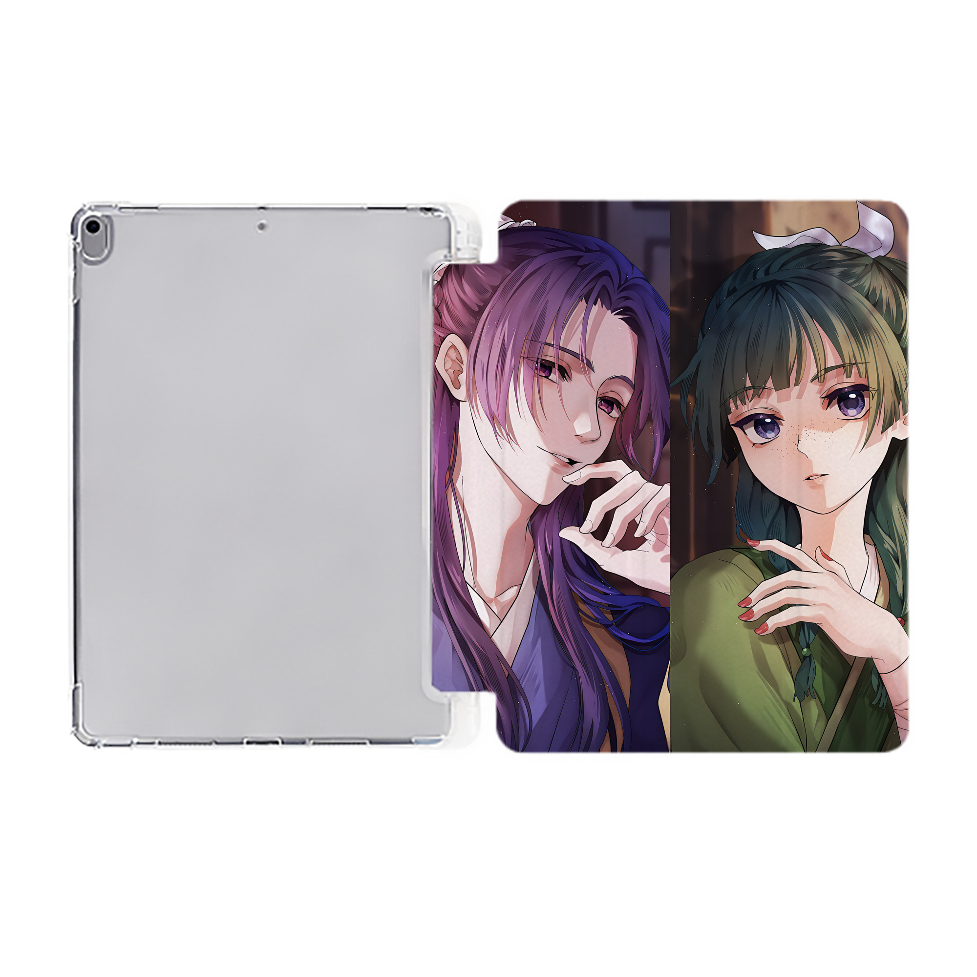 （画像用） 薬屋のひとりごと The Apothecary Diaries IPad ケース ペン収納付き 三つ折りスタンド PUレザー×シリコン 対応機種9.5/10.5/10.9インチ